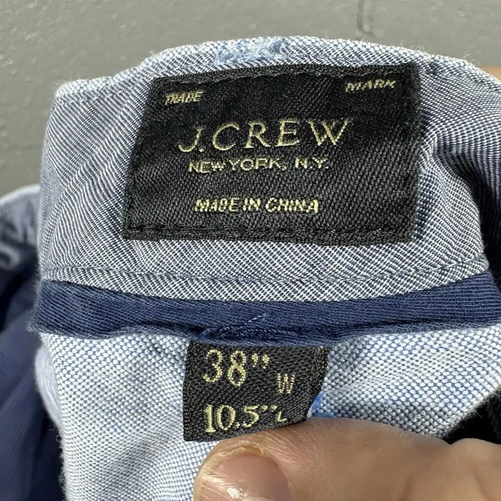 JCrew Shorts Mens 38x9 Classic Fit Blue Casual Preppy Summer Chino Shorts